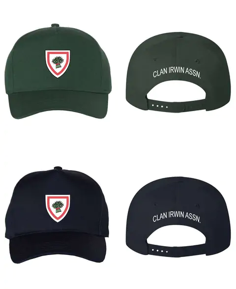 Photo of baseball cap front and back in two colors